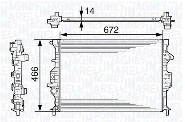 MAGNETI MARELLI Radiators, Motora dzesēšanas sistēma 350213138500